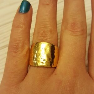 Hammered gold ring